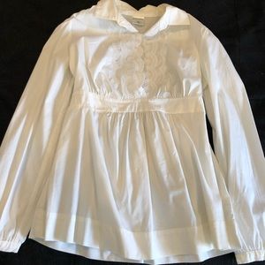 White maternity blouse